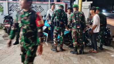 Perkuat Sinergi Jaga Kamtibmas di Takalar, Koramil 1426-05 Marbo Lakukan Patroli