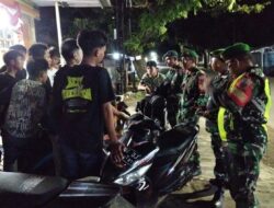 Koramil Galesong Utara Gandeng Warga, Patroli Malam Diperketat Jaga Kamtibmas Takalar
