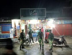 Perkuat Kamtibmas, Koramil Marbo Gandeng FKPPI, Linmas, dan Tokoh Masyarakat Patroli Bersama
