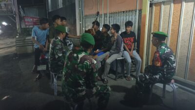Koramil Galut Gandeng FKPPI dan Linmas Patroli Malam, Perkuat Keamanan Galesong Utara