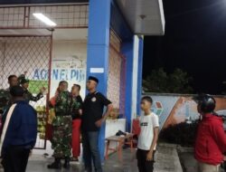Perkuat Sinergi dan Stabilitas Wilayah, Koramil Pattallassang Gelar Patroli Gabungan Malam Hari