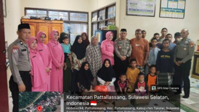 Sat Binmas Polres Takalar Tebar Kepedulian, Berbagi Takjil dan Sembako di Panti Asuhan An Nur Rahmah