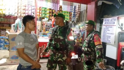 Patroli Malam Koramil Pattallassang Libatkan Warga, Perkuat Keamanan di Takalar