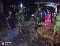 Koramil Polsel Bersama Komponen Pendukung Gelar Patroli Gabungan