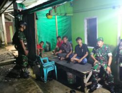 Patroli Gabungan Koramil Mapsu Sisir Dua Kecamatan di Takalar, Warga Diajak Perkuat Keamanan Lingkungan