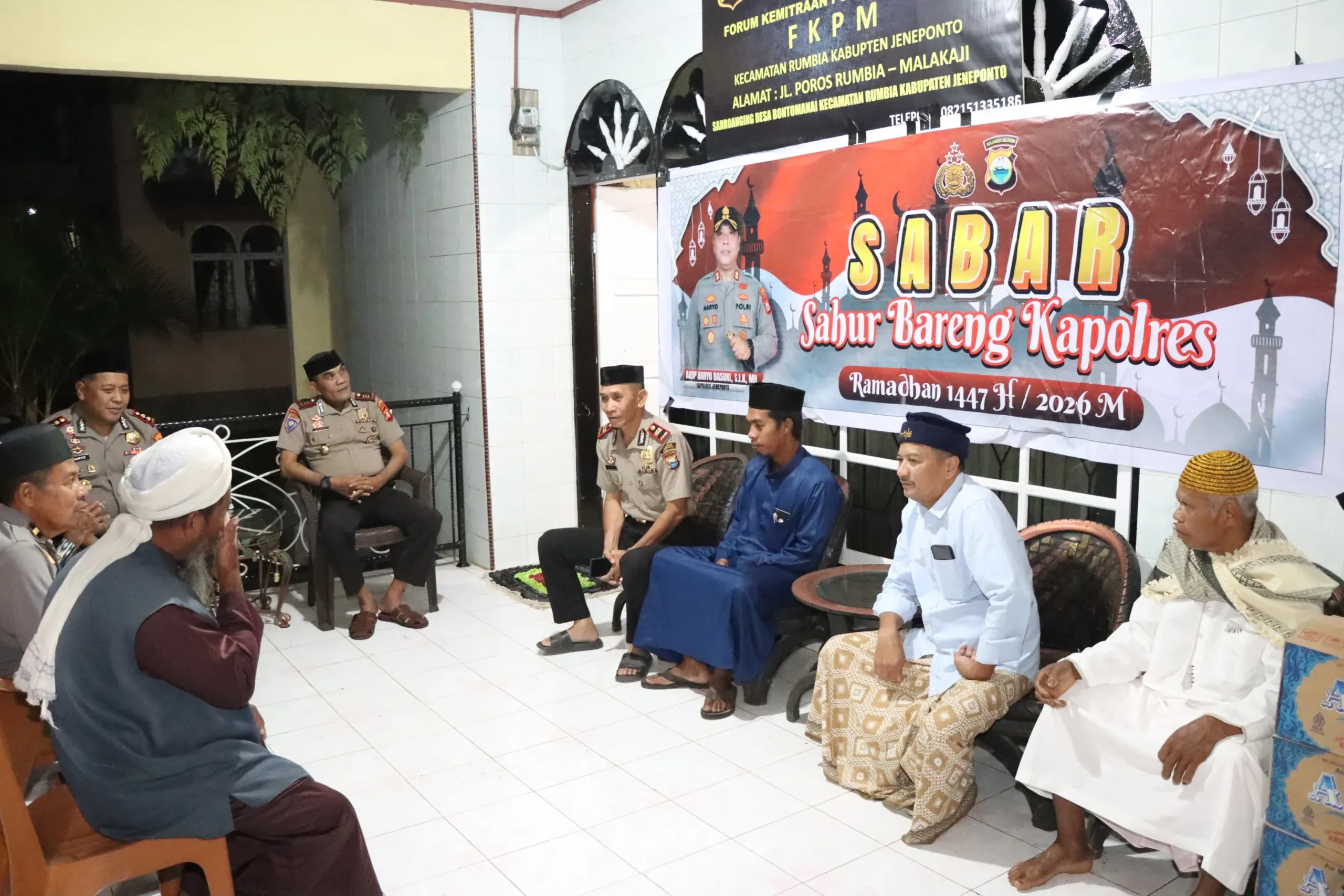 FKPM Jeneponto dan Kapolres Gelar Sahur Bersama di Bonto Manai, Perkuat Sinergi Jaga Keamanan Warga 1 FKPM Jeneponto dan Kapolres Gelar Sahur Bersama di Bonto Manai, Perkuat Sinergi Jaga Keamanan Warga