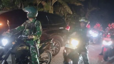 Patroli Gabungan Koramil Pattallassang Bersama FKPPI dan Linmas, Perkuat Keamanan Wilayah Takalar