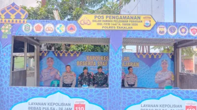 TNI–Polri Bersama Instansi Terkait Pantau Arus Mudik Lebaran di Pos Pam Ketupat Takalar