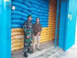 Piket Koramil Polut Rutin Pantau Gudang Bulog, Stok Beras Takalar Dipastikan Aman