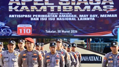 Polres Takalar Gelar Apel Siaga Kamtibmas, Antisipasi Dinamika April–Mei