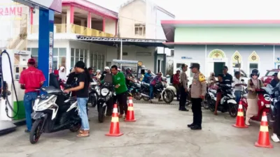 Patroli SPBU, Polisi Pastikan Distribusi BBM di Galesong Selatan Tetap Lancar