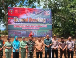 Dandim 1426 Takalar Dampingi Pangdam XIV Hasanuddin Groundbreaking Koperasi Merah Putih di Canrego