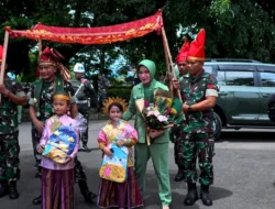 Dandim 1426 Takalar Sambut Kunjungan Kerja Pangdam XIV Hasanuddin di Kodim 1426 Takalar