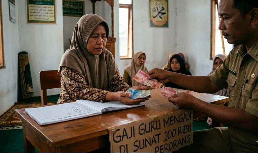Heboh! Dugaan Pemotongan Gaji Guru Mengaji di Takalar