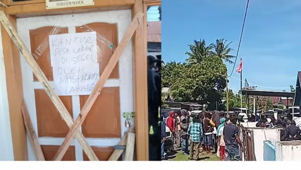 Warga Laikang Tolak Kawasan Industri, Kantor Desa Disegel Massa