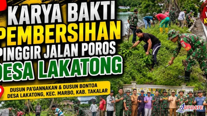 Personel Koramil Marbo dan Warga Lakatong Kompak Bersihkan Jalan Poros Desa 5 Personel Koramil Marbo dan Warga Lakatong Kompak Bersihkan Jalan Poros Desa