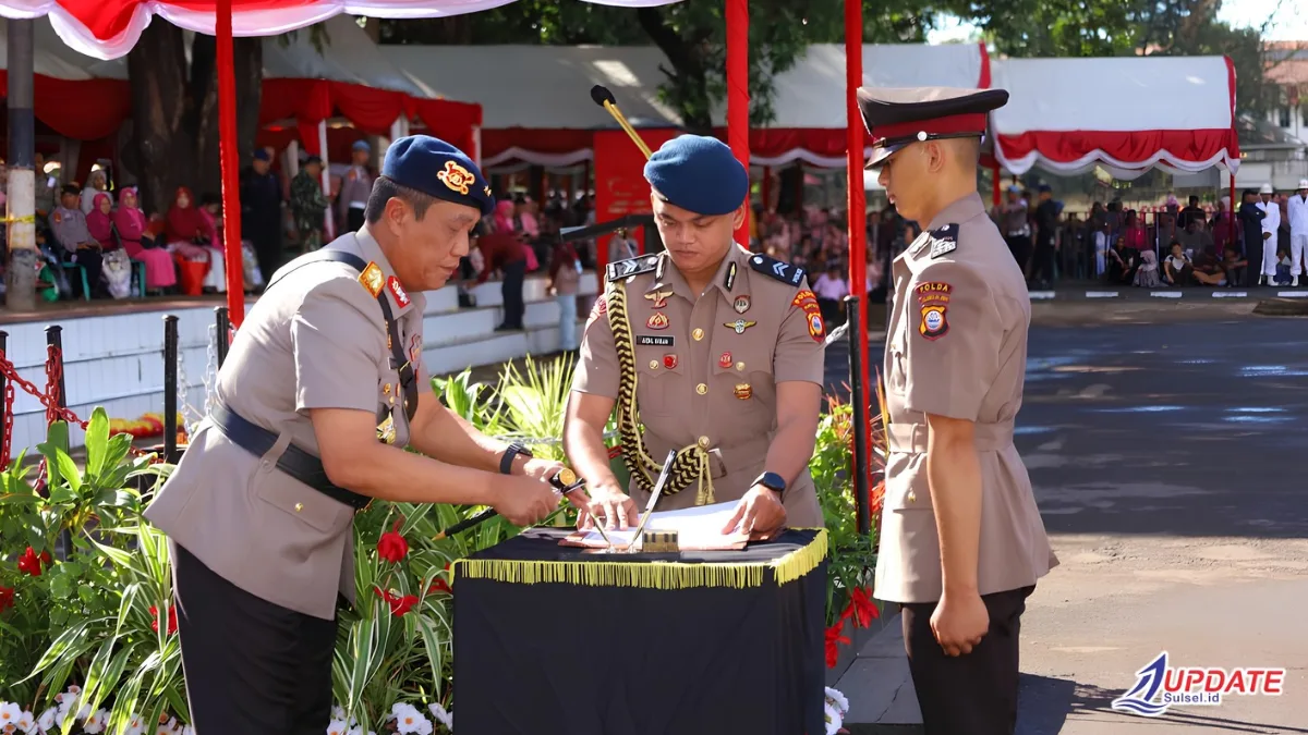 Kapolda Sulsel Pimpin Pelantikan 945 Bintara Polri Kemampuan Brimob Gelombang I T.A. 2026 di SPN Polda Sulsel 1 Kapolda Sulsel 20260604 161943 0000 l Update Sulsel