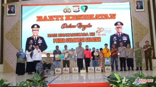 Polda Sulsel Layani Ribuan Warga Lewat Bakti Kesehatan Gratis di Puncak Hari Bhayangkara ke-80