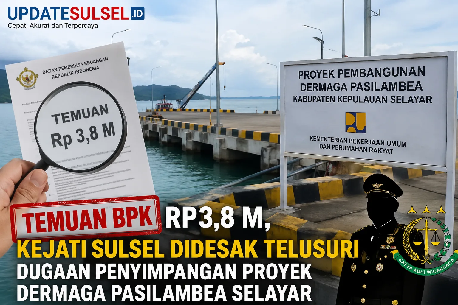 Temuan BPK Rp3,8 M, Kejati Sulsel Didesak Telusuri Dugaan Penyimpangan Proyek Dermaga Pasilambea Selayar 1 ChatGPT Image 18 Jul 2026 19.36.58 l Update Sulsel