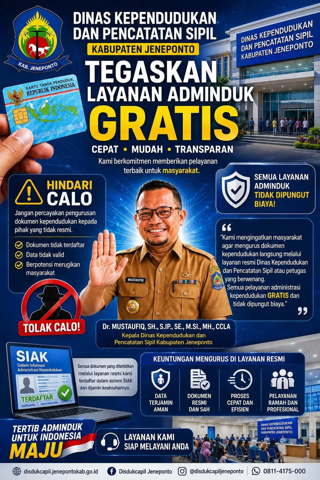 Dukcapil Jeneponto Tegaskan Seluruh Layanan Adminduk Gratis, Hadirkan Inovasi Jemput Bola untuk Warga 1 IMG 20260726 WA0045 l Update Sulsel
