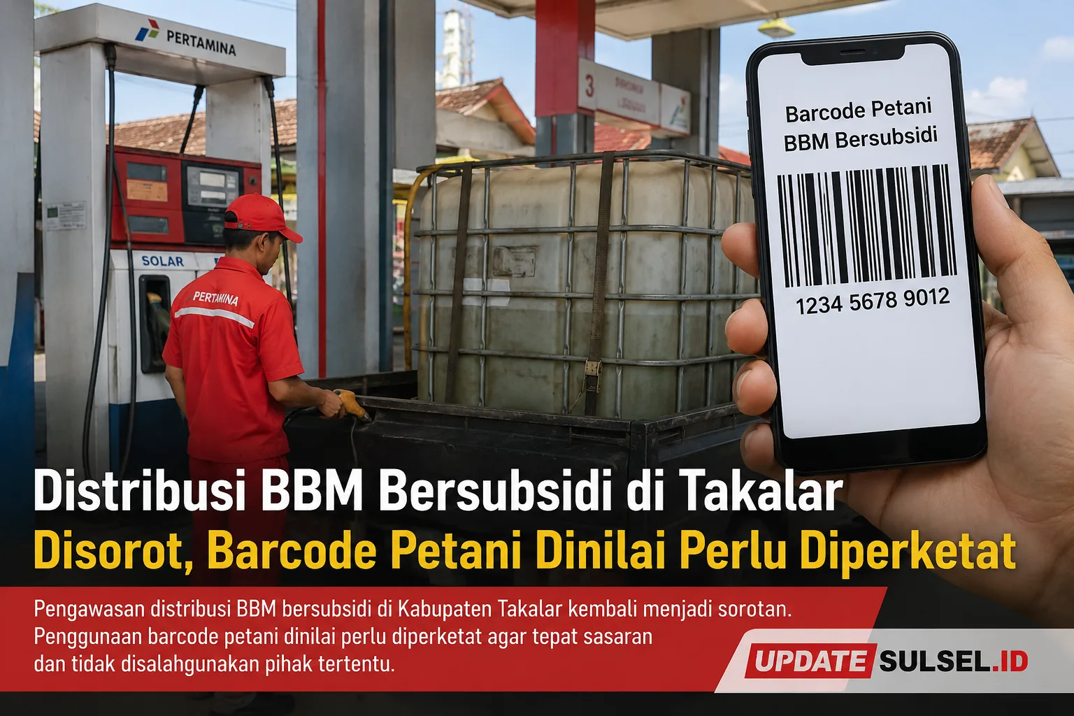 Distribusi BBM Bersubsidi di Takalar Disorot, Barcode Petani Dinilai Perlu Diperketat 1 ChatGPT Image 21 Agu 2026 12.35.36 l Update Sulsel