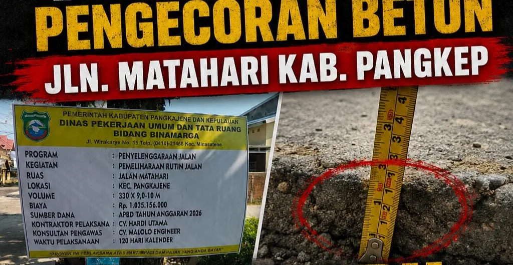 Bina Marga Pangkep Klarifikasi Soal Pengecoran Jalan Matahari Logis 1 IMG 20260801 WA0017 l Update Sulsel