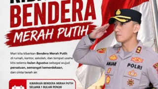 Polres Takalar Ajak Masyarakat Kibarkan Bendera Merah Putih Sepanjang Agustus 2026