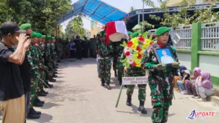 Pengabdian Terakhir, Kodim Takalar Gelar Upacara Pemakaman Militer Serda Purnawirawan Burhanuddin
