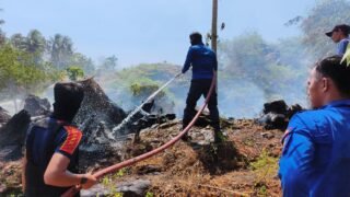 Titik Panas Cuaca, Damkar Polman Padamkan Kebakaran Lahan di Matakali dan Tinambung