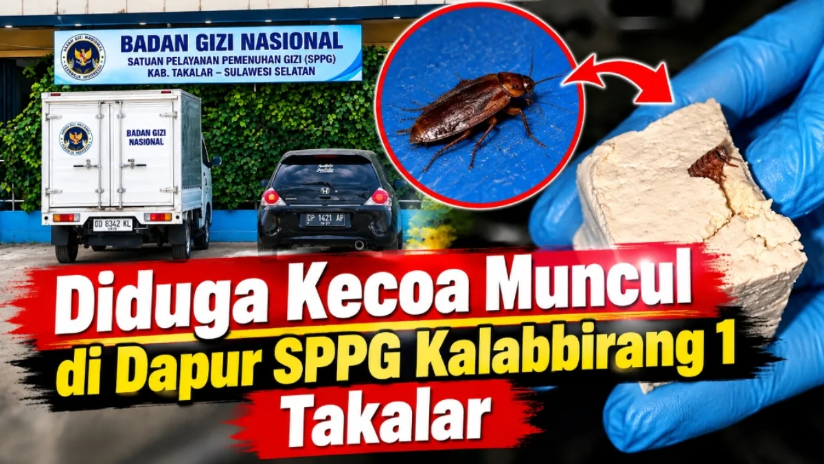 Diduga Kecoa Muncul di Dapur SPPG Kalabbirang 1 Takalar