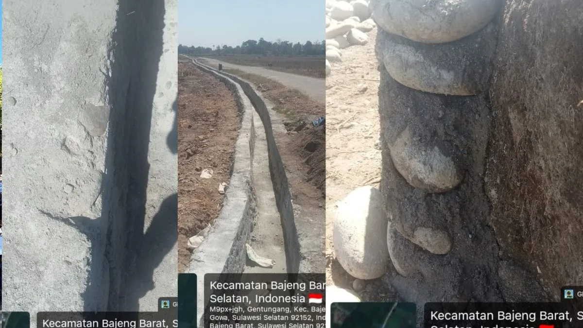 Diduga Tak Sesuai RAB, Pekerjaan P3A Desa Gentungan Gowa Tuai Sorotan