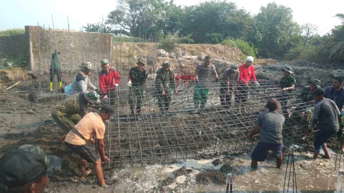 TNI Terus Kebut Pembangunan Jembatan BETON di Galesong Timur