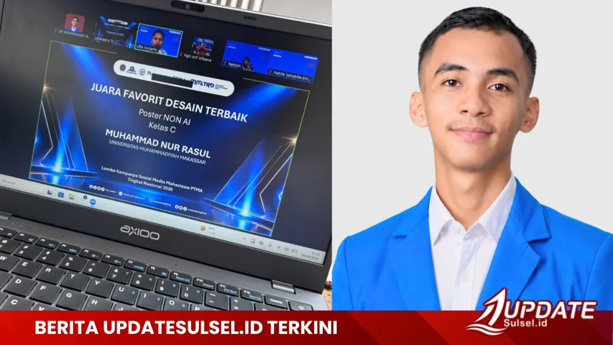 Mahasiswa Asal Takalar Sabet Juara Favorit Desain Poster Terbaik Non Ai Mahasiswa PTMA Se-Indonesia 2026